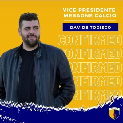 Davide Todisco, vice Presidente del Mesagne Calcio