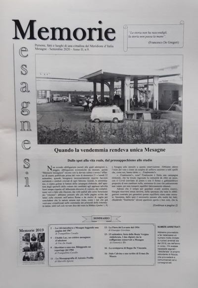 È già in edicola il nuovo numero di “Memorie Mesagnesi”