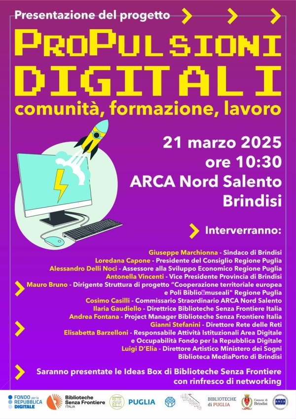 21 MARZO 2025 – Presentazione del progetto “(PRO)Pulsioni Digitali: comunità, formazione, lavoro”