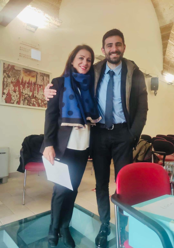 Rosanna Saracino con il segretario uscente Francesco Rogoli