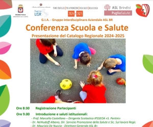 Conferenza Scuola e Salute, a Brindisi la presentazione del Catalogo regionale