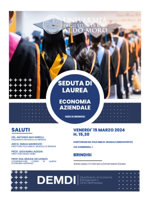 SEDUTA DI LAUREA di ECONOMIA AZIENDALE PRESSO MEDIAPORTO