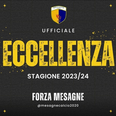 Il Mesagne Calcio è ufficialmente in Eccellenza