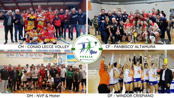 Coppa Puglia volley - Ecco le 4 regine di Coppa Puglia