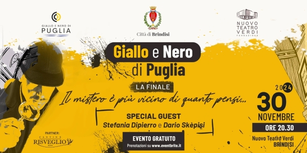 “GIALLO E NERO DI PUGLIA”: DUE GIORNI DI MISTERO AL NUOVO TEATRO VERDI