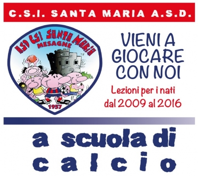 Mesagne. Riprendono le  attività della scuola calcio CSI Santa Maria