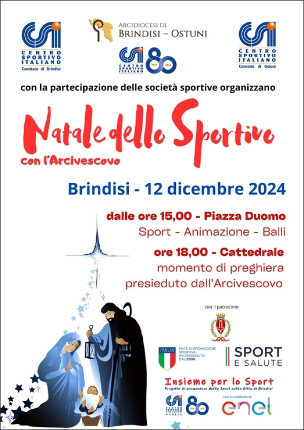 12 dicembre. Natale dello Sportivo con l’Arcivescovo