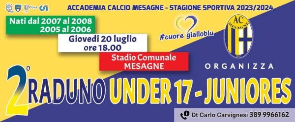 MESAGNE. RADUNO PER GIOVANI CALCIATORI