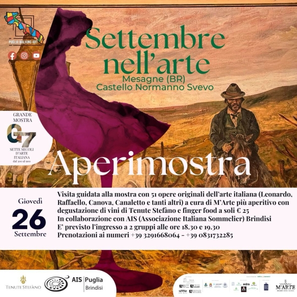 Mesagne, 26 settembre: un «Aperimostra» da non perdere domani nel Castello